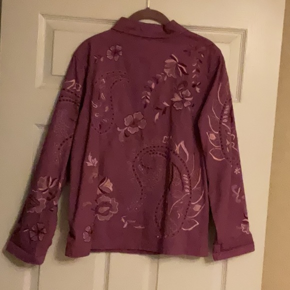 Susan Graver appliquéd jacket. - Picture 4 of 4